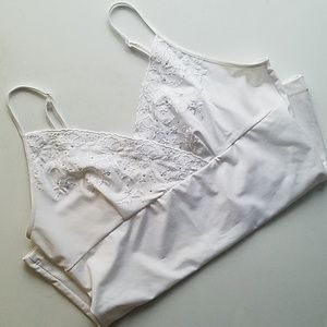 Express White embellished tank